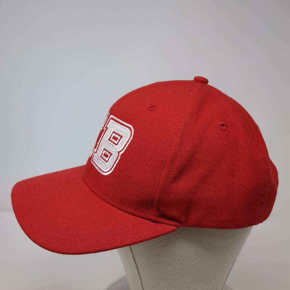 Sb Strapback Hat Red Large Solid Adjustable Embro… - image 3